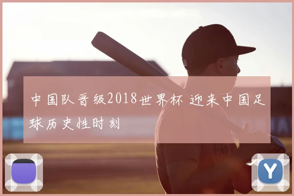 中国队晋级2018世界杯 迎来中国足球历史性时刻